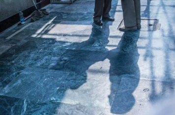 person wearing gray shoes